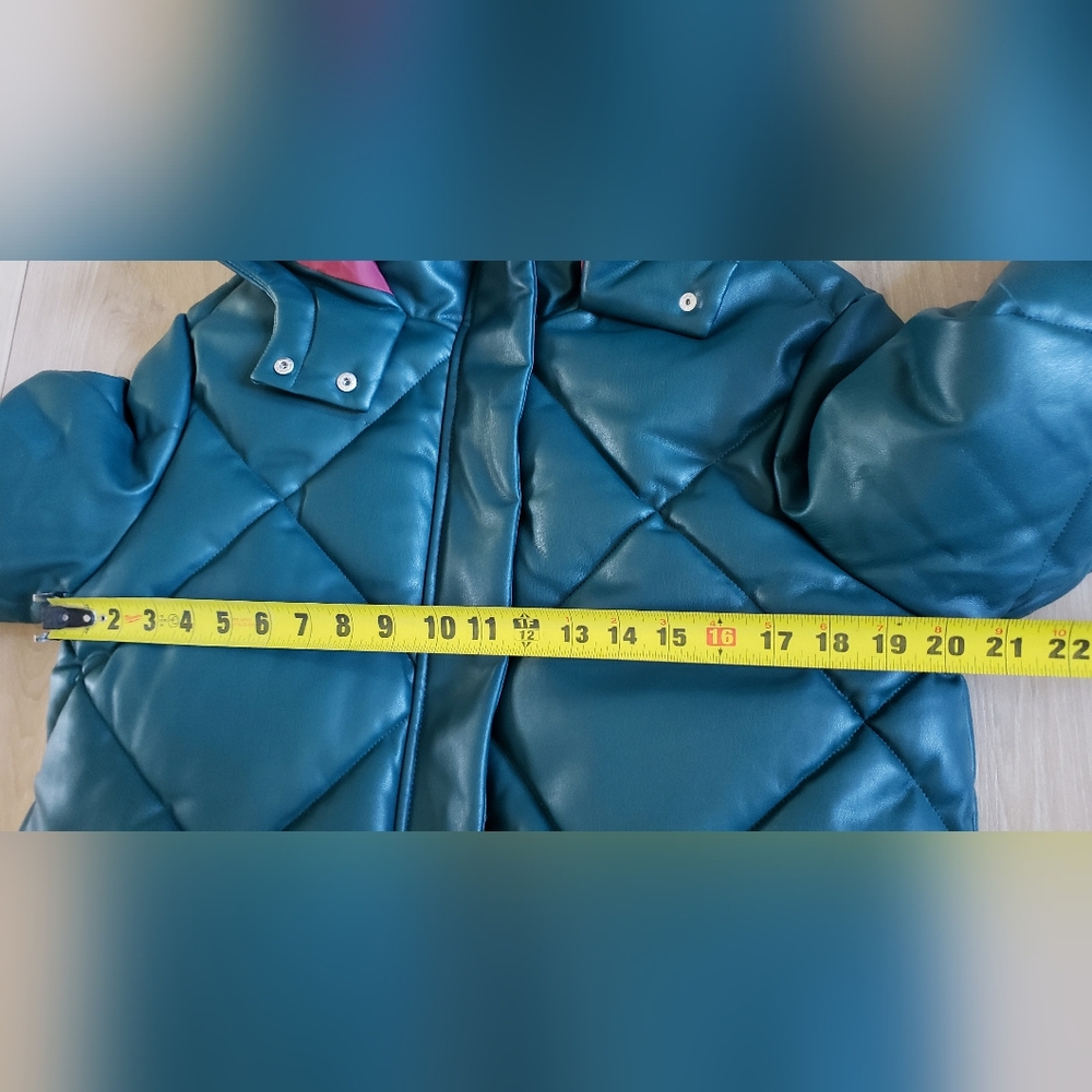 Rebecca Minkoff Teal and Coral Puffer Coat - Picture 8 of 10